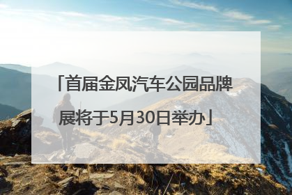 首届金凤汽车公园品牌展将于5月30日举办