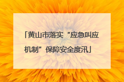 黄山市落实“应急叫应机制”保障安全度汛