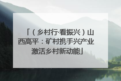 （乡村行·看振兴）山西高平：矿村携手兴产业 激活乡村新动能