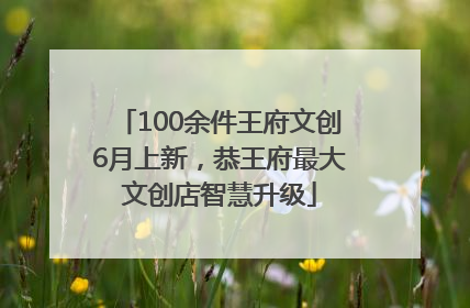 100余件王府文创6月上新，恭王府最大文创店智慧升级