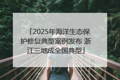 2025年海洋生态保护修复典型案例发布 浙江三地成全国典型