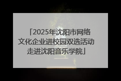 2025年沈阳市网络文化企业进校园双选活动走进沈阳音乐学院