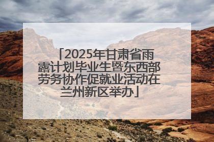 2025年甘肃省雨露计划毕业生暨东西部劳务协作促就业活动在兰州新区举办