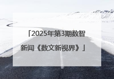 2025年第3期数智新闻《数文新视界》