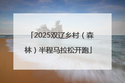 2025双辽乡村（森林）半程马拉松开跑