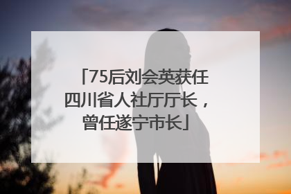 75后刘会英获任四川省人社厅厅长，曾任遂宁市长