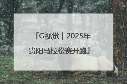 G视觉｜2025年贵阳马拉松赛开跑