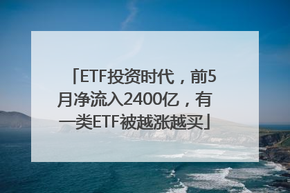 ETF投资时代，前5月净流入2400亿，有一类ETF被越涨越买