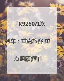 K9260/1次列车：重点旅客 重点照顾(图)